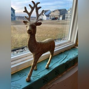 Glittery Deer Decor